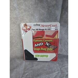 4 Piece Never Curl Rug Gripper Corners No Slip Indoor Outdoor NEVERCURL New